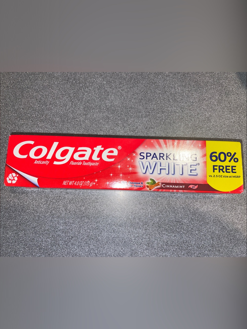 Colgate Sparkling White Toothpaste - Red Cinnamon Mint